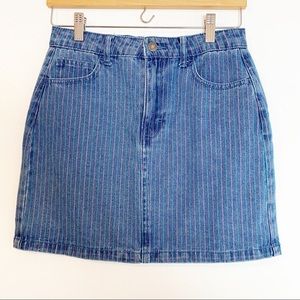 Striped Denim Skirt size small